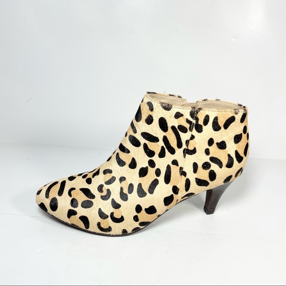 Soft Surroundings Women Ankle Boots Brown‎ Leopard Prints Calf Hair Size 7.5